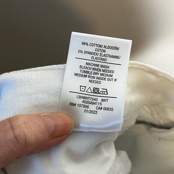 HUDSON Noa Mid Rise Straight Crop White Denim Jeans Size 32 - Picture 6 of 6